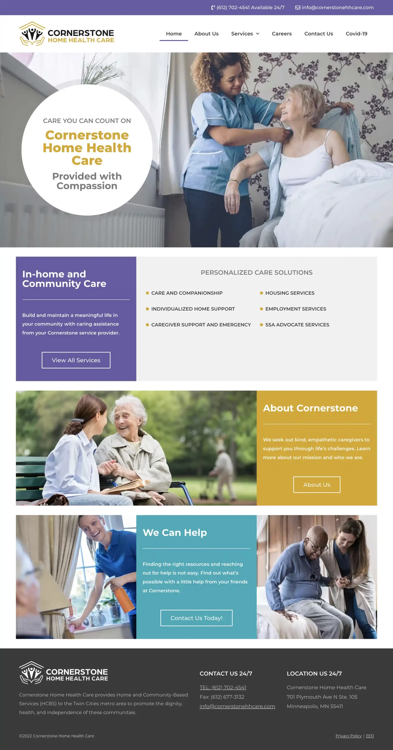 Cornerstone Home Health Care homepage image