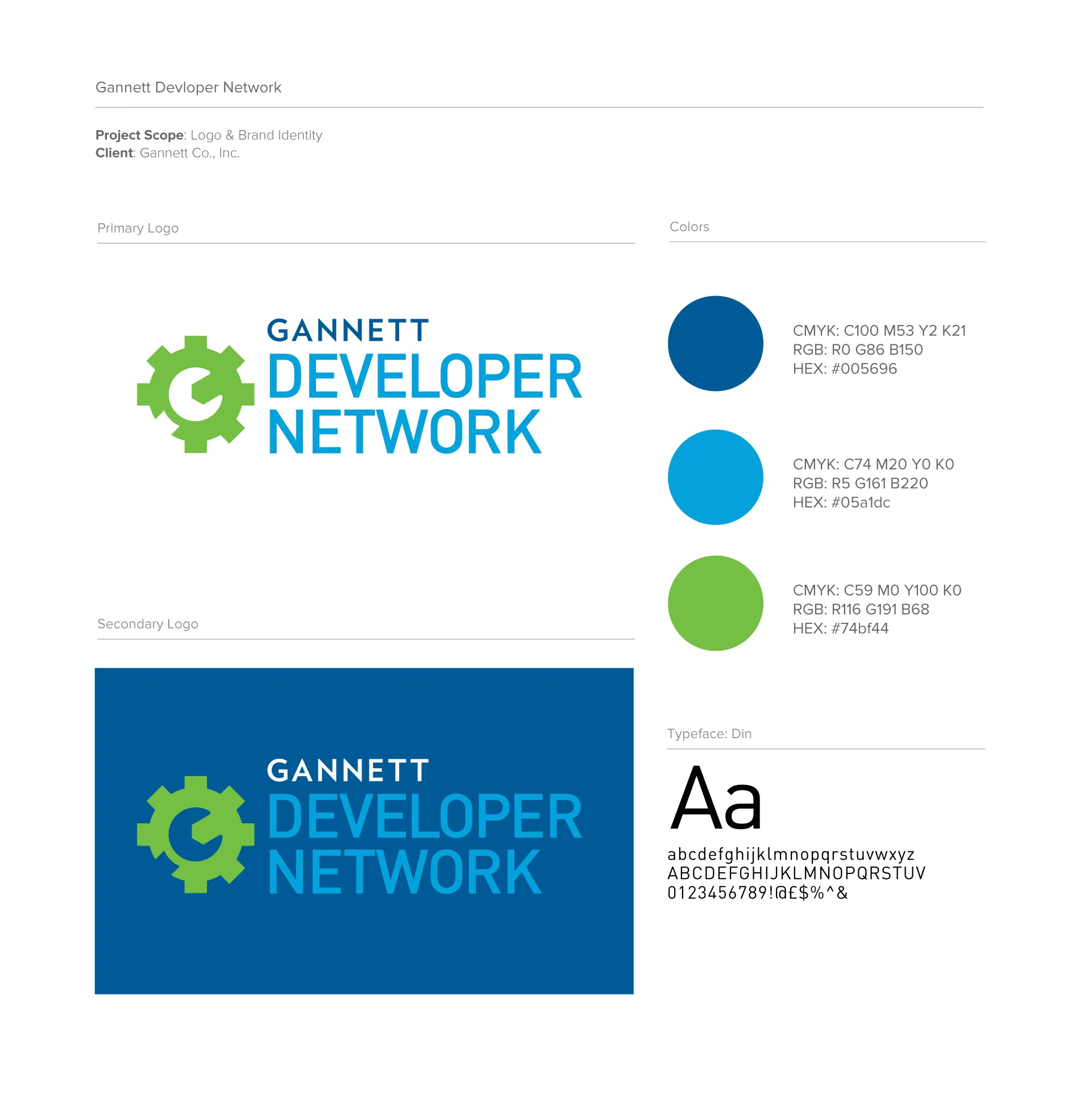 Gannett Developer Network logo styleguide