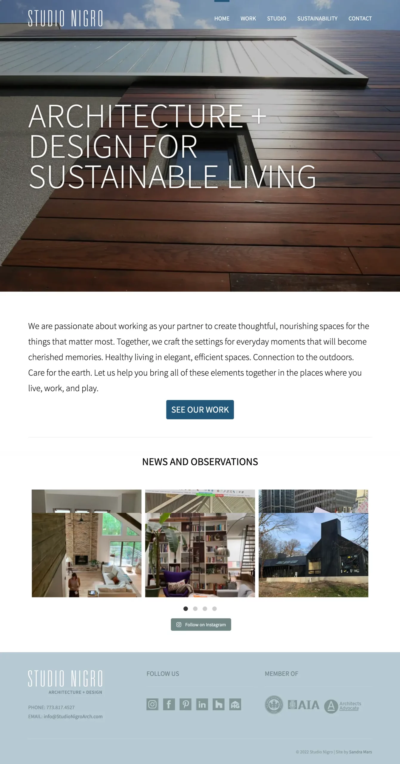 Studio Nigro Architecture homepage image